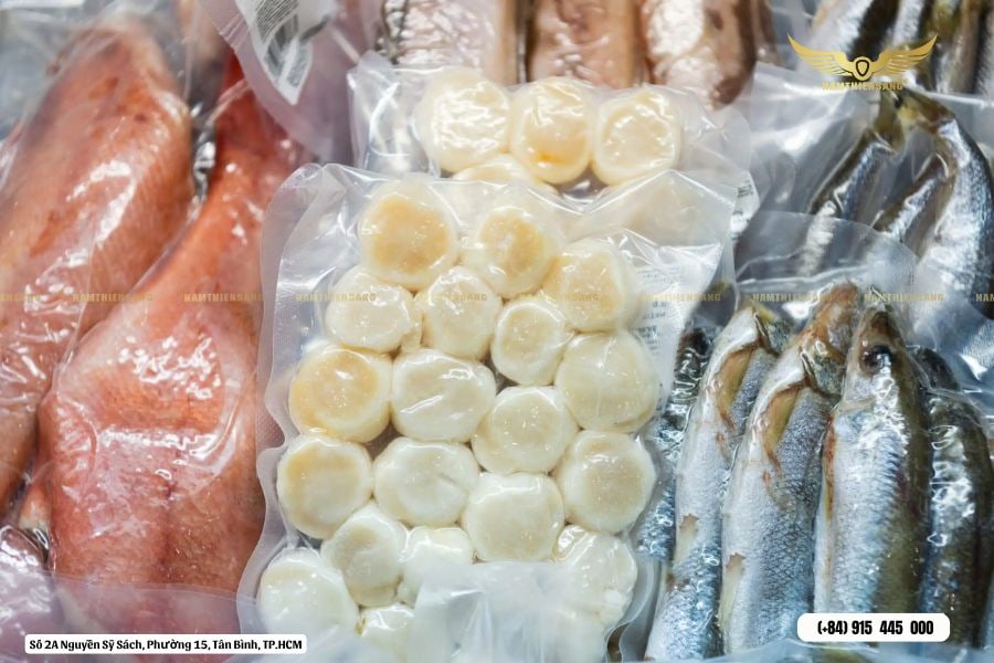 Bao bì thủy sản đông lạnh&nbsp;hút chân không